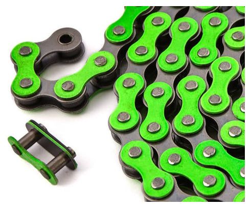 BMX CHAINE VERT 1/2 x1/8  ACIER KHEBIKES