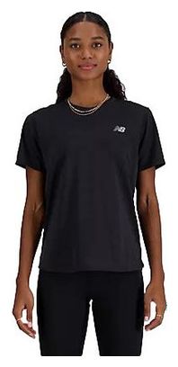 Maglia a maniche corte New Balance Athletics Donna Nero