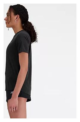 Maglia a maniche corte New Balance Athletics Donna Nero