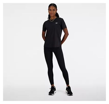 Maglia a maniche corte New Balance Athletics Donna Nero