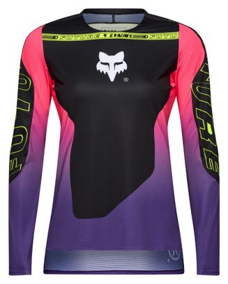 Maglia a maniche lunghe da donna Fox Flexair Elevated Nero/Purple