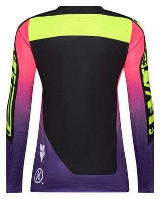 Fox Flexair Elevated Langarm Trikot Schwarz/Violett Frauen