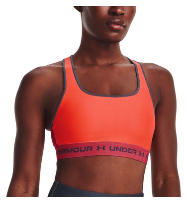 Under Armour Crossback Mid Orange / Blue Women's Bra