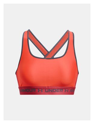 Under Armour Crossback Mid Orange / Blau Damen BH