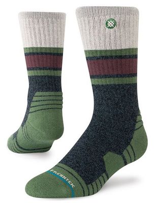 Stance Half Mast Hike Crew Socks, Green/Blue