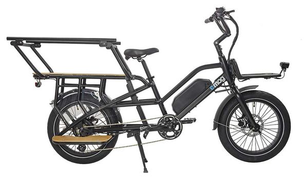 Vélo cargo électrique longtail noir 840WH 20' Bafang 250W