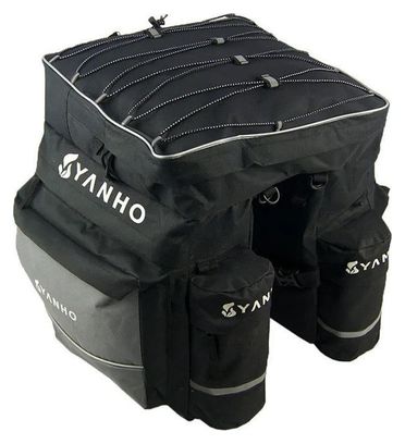 Sacoches Double XL 60 Litres Noir avec housse de pluie