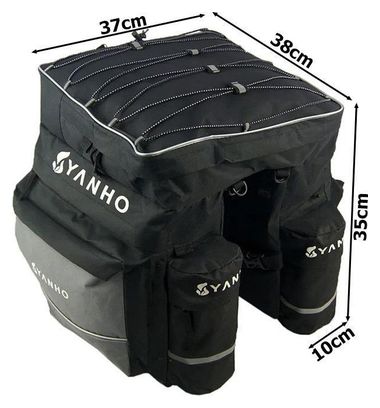 Sacoches Double XL 60 Litres Noir avec housse de pluie