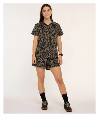 Shorts Women Dharco Pit Cypress Grau/Schwarz