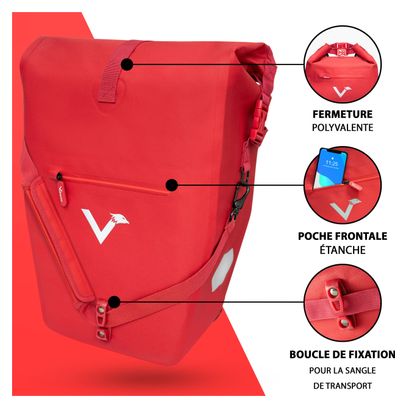 ValkOcean - Sacoche de porte-bagages en plastique recyclé