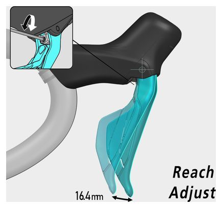 Shimano GRX Di2 ST-RX715-R/BR-RX410 Kit de freno de disco derecho/trasero 12S (sin rotor) J-Kit 1700 mm