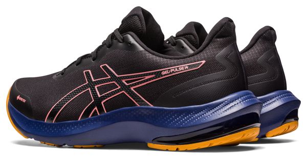Asics Gel-Pulse 14 GTX Running Shoes Black Blue Orange Women's