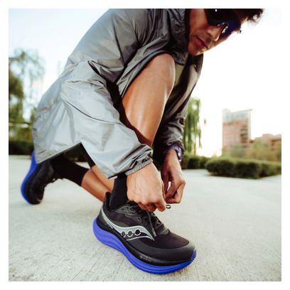 Saucony Triumph 23 GTX hardloopschoenen zwart/blauw heren