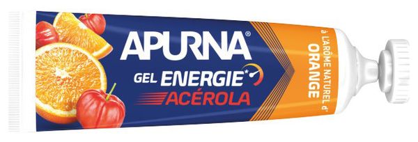 5er-Pack Energie-Gels Apurna Energie Schwierige Passagen Acerola Orange 5x35g