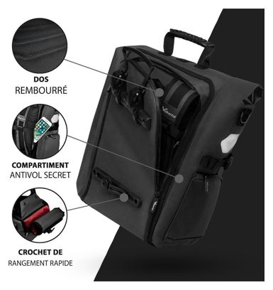 ValkPro - Sacoche de vélo 3en1 avec dos flexible et nouvelles caractéristiques