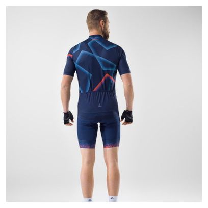 Loeffler maillot de cyclisme à manches courtes FZ Penta Vent Bleu Foncé-Bleu