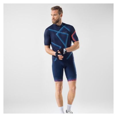 Maillot de vélo Loeffler à manches courtes FZ Penta Bleu Foncé-Bleu