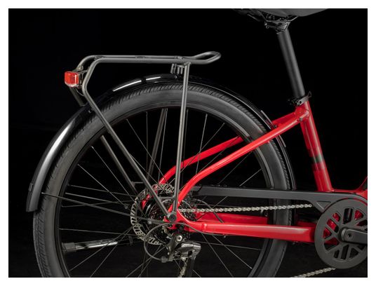 Trek Verve+ 1 Lowstep LT 250Wh Electric City Bike Shimano Acera 8S Red 2025