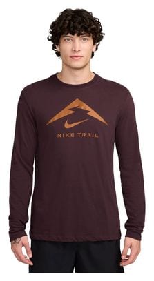 Camiseta de manga larga Nike Dri-Fit Trail Roja, Hombre