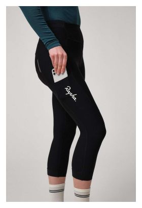 Cuissard 3/4 Sans Bretelles Rapha Noir/Blanc Femme
