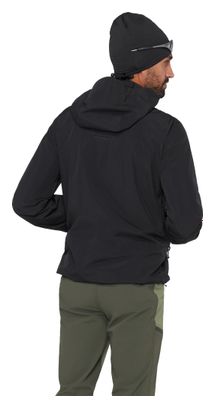 Giacca impermeabile Mammut Crag Hooded nera da uomo