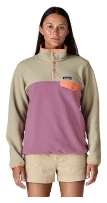 Pile Patagonia Lightweight Synchilla Snap-T Beige/Rosa Donna