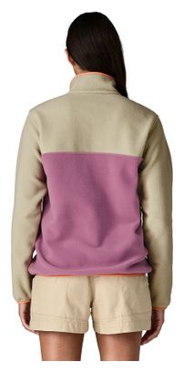 Pile Patagonia Lightweight Synchilla Snap-T Beige/Rosa Donna