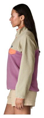 Pile Patagonia Lightweight Synchilla Snap-T Beige/Rosa Donna