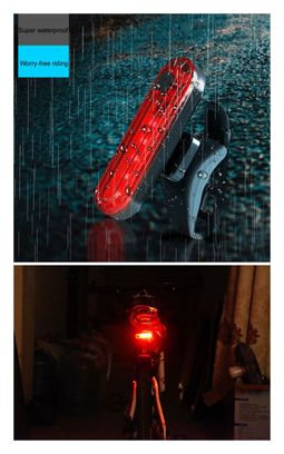 Feu arrière rouge 50 lumens Feu arrière à LED pour vélo