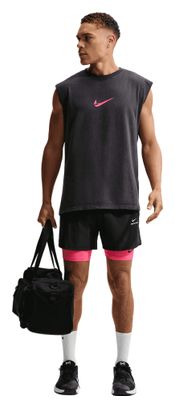 Camiseta sin mangas Nike Easy Work negra/rosa para hombre
