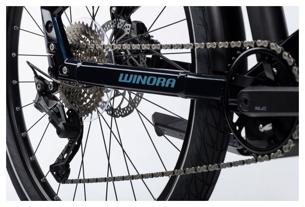 Winora Yakun 10 Uni Bicicleta Eléctrica Híbrida Shimano Deore 10S 750 Wh 27.5'' Azul Oscuro 2023