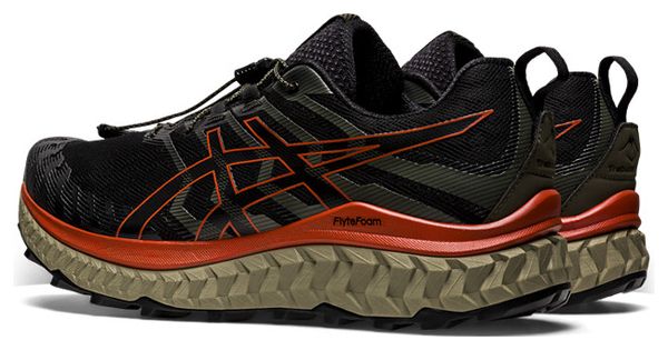 Asics Trabuco Max Black Khaki Orange Trail Running Shoes