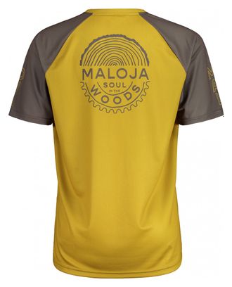 Short Sleeve Jersey Maloja StachelbeereM. Yellow