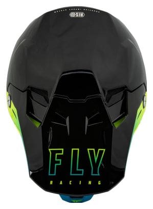 Fly Racing Fly Formula CC Centrum Fullface Helm Zwart / Blauw / Fluorescerend Geel