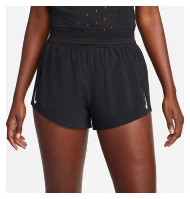 Nike AeroSwift 3in Split Short Dames Zwart