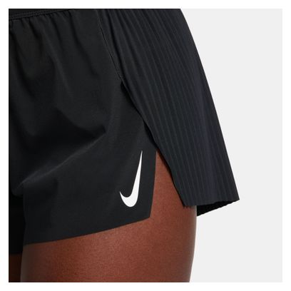 Nike AeroSwift 3in Split Short Dames Zwart