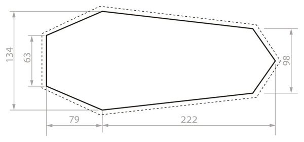 Vaude Taurus UL 2P Vloermat Grijs