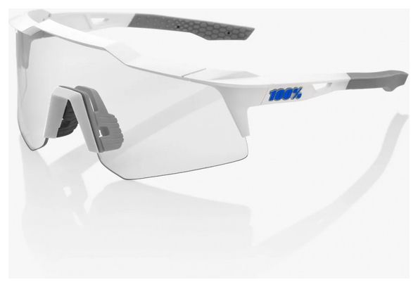 100% Speedcraft XS - Matwit - Blauwe Meerlaagse Spiegelende Lenzen