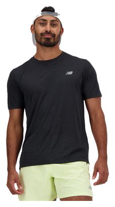 New Balance Athletics Jersey met korte mouwen Zwart Heren