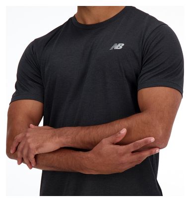 Maillot de manga corta New Balance Athletics Negro Hombre