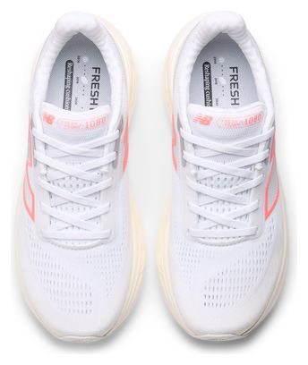 Chaussures Running New Balance Fresh Foam X 1080 v14 Blanc/Rouge Femme