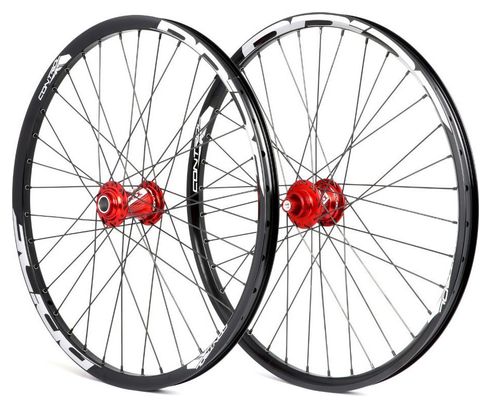 Paire de Roues Pride Control V1 Cruiser 36H Moyeu Rouge Disque