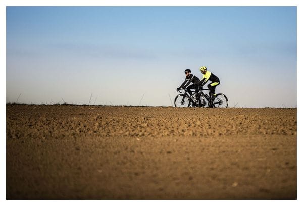 Cuissard Long Velo Avec Bretelless Avec Peau Rogelli Tyro - Homme - Noir/Fluor