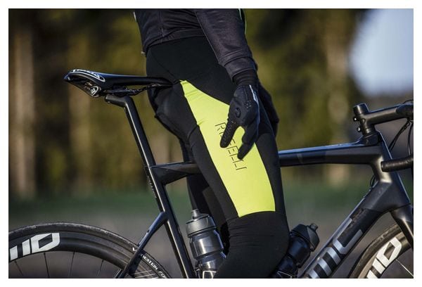 Cuissard Long Velo Avec Bretelless Avec Peau Rogelli Tyro - Homme - Noir/Fluor