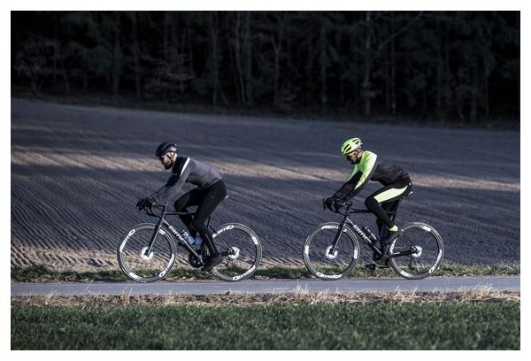 Cuissard Long Velo Avec Bretelless Avec Peau Rogelli Tyro - Homme - Noir/Fluor