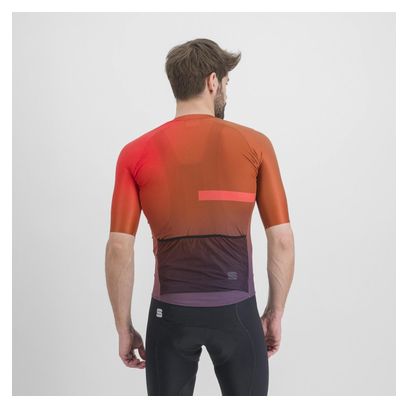 Maglia Sportful Bomber a manica corta rosso/arancio