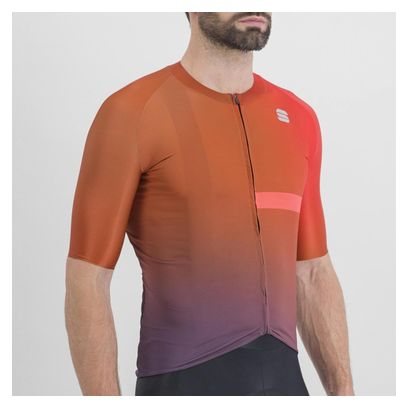 Maglia Sportful Bomber a manica corta rosso/arancio