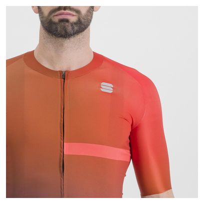 Maglia Sportful Bomber a manica corta rosso/arancio
