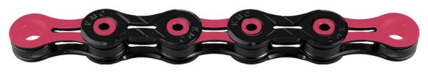 KMC Chaîne de vélo Dlc11 Noir/Rose 118 maillons