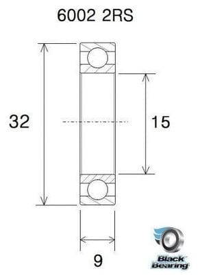 Roulement B3 - BLACKBEARING - 6002-2rs